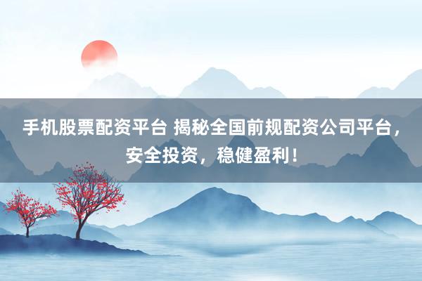 手机股票配资平台 揭秘全国前规配资公司平台，安全投资，稳健盈利！