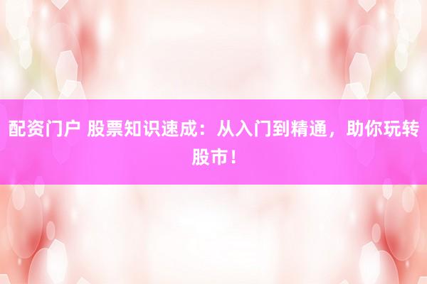 配资门户 股票知识速成:从入门到精通,助你玩转股市!